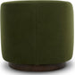 Swivel Accent Chair, FSC Certified Upholstered Velvet Barrel Chair for Living Room Set of 2, Fully Assembled, Forest Green