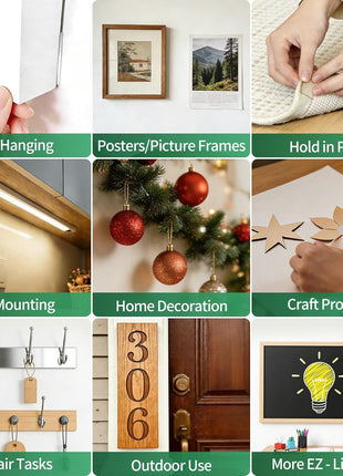 Professional-Grade Double-Sided Nano Adhesive Tape (16.5FT) for Wall Decor and Picture Hanging
