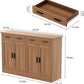 53" Rustic Brown Buffet Cabinet with Storage, Kitchen Sideboard Buffet Server with 2 Drawers & 4 Doors, Modern Coffee Bar Cabinet Credenza for Dining Room, Living Room, Hallway