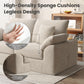 75.6" Modern Loveseat Sofa for Living Room, Cloud Boneless Couches with 4 Pillows, Mid Century Loveseat Couches for Small Place, No Assembly Required, Camel