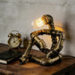 Steampunk Table Lamp, Creative Robot Style Desk Lamp Vintage Industrial Water Pipe Light for Bedside Table Nightstand Bar Restaurant Café