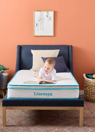 8-Inch Twin Size Medium Firm Memory Foam Hybrid Mattress - Breathable, Cooling, and Supportive Comfort for Guest or Children's Rooms