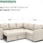 Modular Sectional Sleeper Sofa with Pull Out Bed, L Shaped Couch with Storage Seat, Convertible Sectional Couches for Living Room, Beige