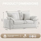 75.6" Modern Loveseat Sofa for Living Room, Cloud Boneless Couches with 4 Pillows, Mid Century Loveseat Couches for Small Place, No Assembly Required, Camel