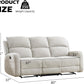 Manual Living Room Furniture Reclining Couch Set, Soft Fabric 3 Seat Sofa Recliner Sofa for Meeting Room, Overstuffed Backrest and Armrest