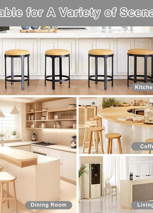 Set of 2 Contemporary 27" White Boucle Counter Height Bar Stools with Backrest and Metal Legs for Kitchen Island and Dining Area