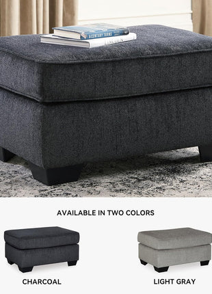 Ashley Furniture Altari Contemporary Dark Gray Rectangular Accent Ottoman