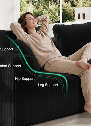 141" Modular Sectional Sofa - Modern L-Shape Cloud Couch with Smart Coil® Support for Living Room and Bedroom, No Assembly Required (6 Seats)