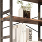 Bookshelves and Bookcases, 31.5In Wide Shelf 5-Tier Ladder Shelf 110Lbs/Shelf Vintage Industrial Style Bookcase for Bedroom Living Room Home, Vintage Brown