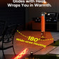Patio Heater for Outdoor Use, Infrared Electric Outdoor Heater, 1500W Instant Heating, 60-Degree Oscillation, 9 Heat Levels, 9H Timer, Remote, for Garage, Backyard, Large Room, Indoor, 32.2”, Jet
