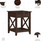 End Table with Drawer, Nightstand with Storage, Living Room and Bedroom Furniture, Key West Collection, Bing Cherry