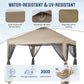 10X10 Pop up Gazebo, Canopy with Mosquito Netting,Instant Screen Tent with 4 Ropes, 8 Stakes, 4 Sandbags and Wheeled Storage Bag,For Patio & Backyard Parties,Camping&Events- Beige