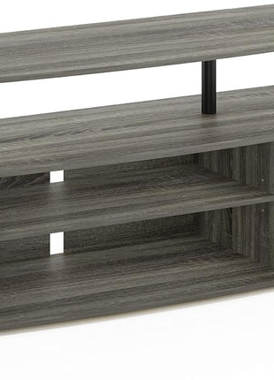 JAYA Large TV Stand for Screens up to 55 Inches in French Oak Grey and Black Finish
