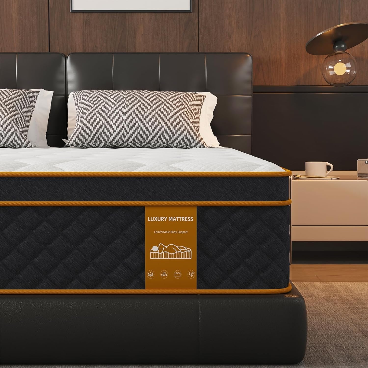 Queen Mattress, 12 Inch Memory Foam Hybrid Mattress in a Box, Medium Firm and Individually Pocket Springs - Pressure Relief, Certipur-Us Certified, Motion Isolation