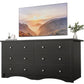 Black Dresser for Bedroom,6 Drawer Dressers, Storage Chest of Drawers for Hallway,Living Room, Entryway