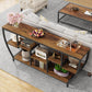 70.9 Inch Long Sofa Table with Shelves, Rustic Console Table with Storage, Industrial Entryway Table TV Stand, behind Couch Table Accent Tables for Living Room, Hallway, Foyer
