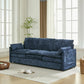 89" Cloud Modern Sofa, Comfy 3-Seater Couch W/Pillows, Pocketed Spring Seats, Plush Foam Cushions, Chenille Fabric Removable Cover, Soft Upholstered Living Room Furniture Home Apartment, Blue | Ultra Soft Cushions, Dual-Layered Cushion, Pocket Spring, Cloud Comfort, Premium Chenille