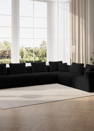 141" Modular Sectional Sofa - Modern L-Shape Cloud Couch with Smart Coil® Support for Living Room and Bedroom, No Assembly Required (6 Seats)