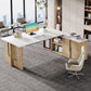 74.8 Inch Executive Desk, Large Office Desk with Cabinet, L Shaped Computer Desk with Shelves and CPU Storage, Modern Home Office Desks Business Furniture Workstation Set, White and Wood