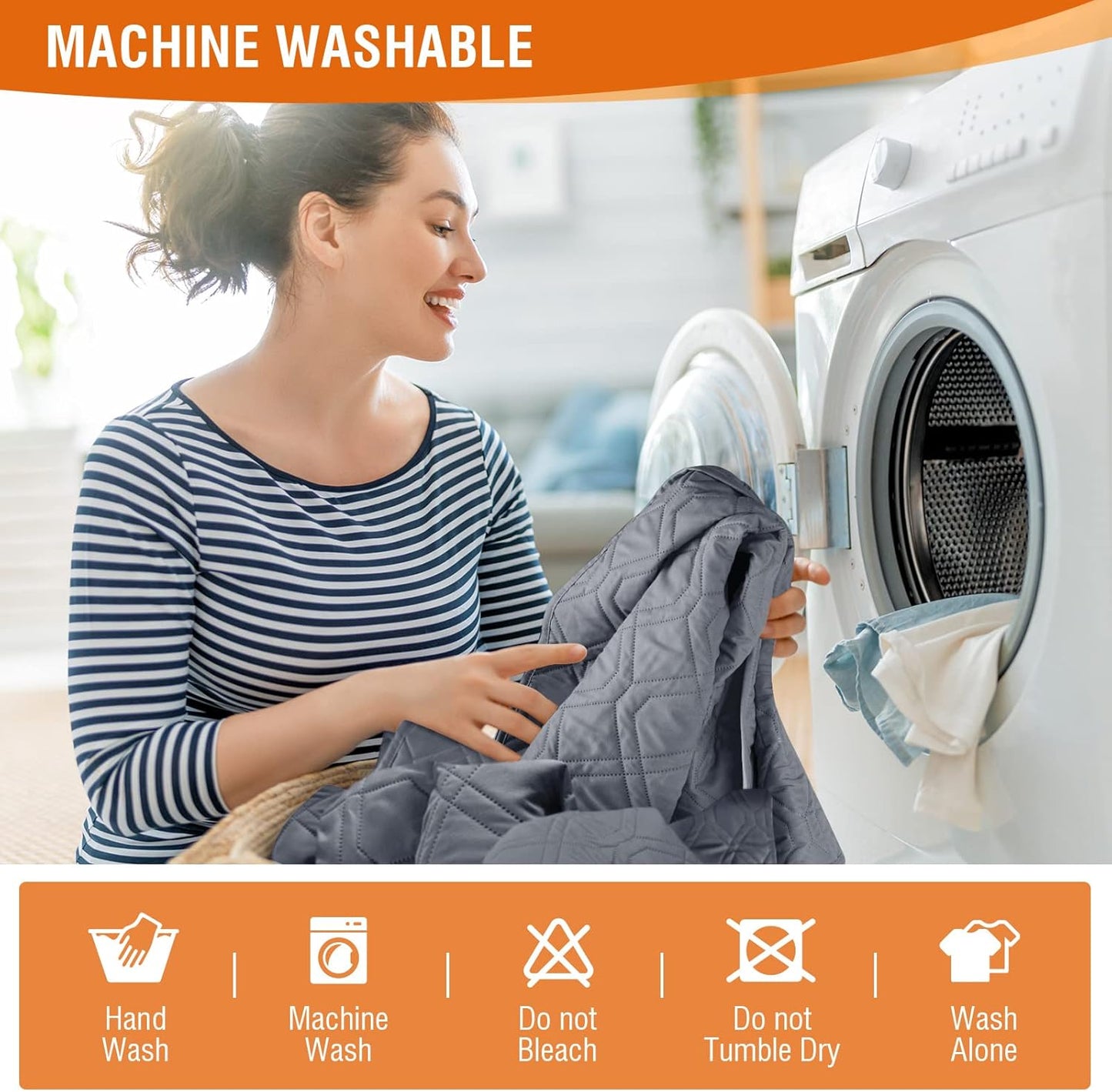 Waterproof Recliner Couch Covers, Sofa Covers 1-Piece Washable Reclining Sofa Cover Non-Slip Furniture Protector with Elastic Straps Pocket for Dogs, Pets(Dark Gray,3 Seater)