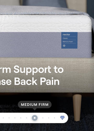 Classic 12-Inch Queen Mattress - Medium Firm Memory Foam with Cooling Layer for Back Pain Relief - Convenient Mattress in a Box - 365-Night Trial and Lifetime Warranty