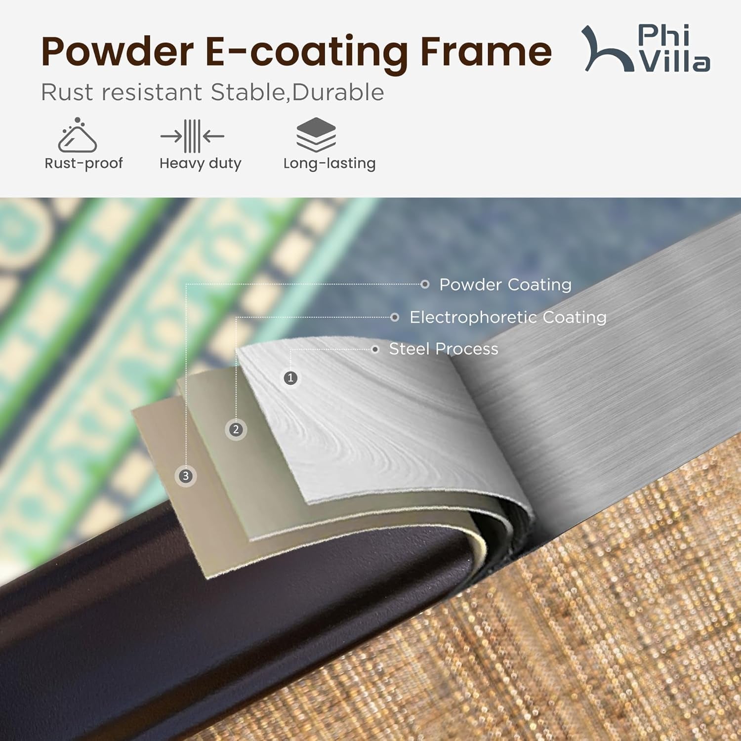 Outdoor Swivel Bar Stools Set of 2, High Top Patio Chairs with Padded Textilene Seating, All-Weather Bar Height Furniture for Kitchen or Outside, Padded Brown Textilene