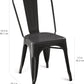 Metal Dining Chairs, Matte Black, 1 Count (Pack of 4)