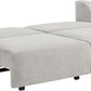 Glendle 90.2" Queen Size Wll-Hugging Convertible Sof, Dremcoil Comfort, Chenille Fbric, Crem