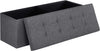 MAZIE Collection - 43 Inches Folding Storage Ottoman Bench, Ottoman Foot Rest, End of Bed Bench, Storage Chest, Load 660 Lb, for Living Room, Bedroom, Entryway, Dark Gray ULSF77K