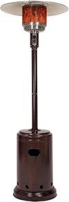 46,000 BTU Outdoor Propane Patio Heater with Wheels, Commercial & Residential, Havana Bronze, with Water Tank, 32.1 X 32.1 X 91.3 Inches (Lxwxh)