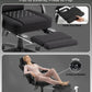 Gaming Chair with Footrest, Breathable Fabric Ergonomic Gamer Chair for Home Office, Extendable Long Leg Rest for Napping, Soft Seat with Lumbar Support, Gel Pad and Storage Bag, Black