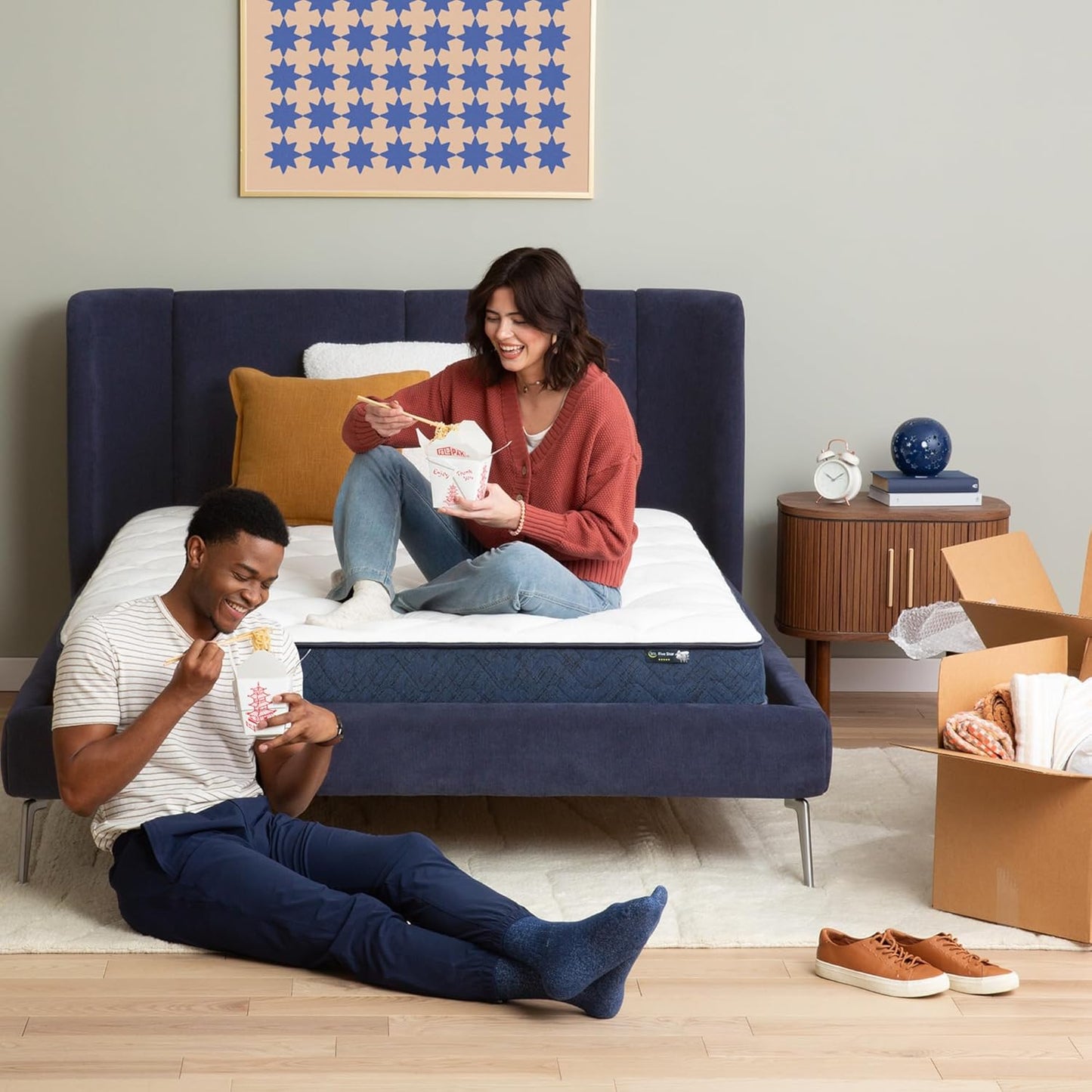 Five Star Mattress Tranquility 12-Inch Firm– King– Zoned Support, Pressure Relief, Cooling– Bed-In-A-Box – Ideal for Back & Stomach Sleepers – 100 Night Trial, 10-Year Limited Warranty