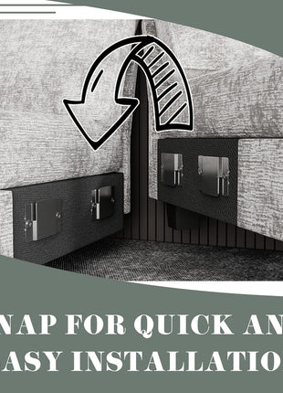 Stylish U-Shaped Convertible Sectional Sofa with Double Chaise and Memory Foam in Chic Grey, Perfect for Cozy Gatherings