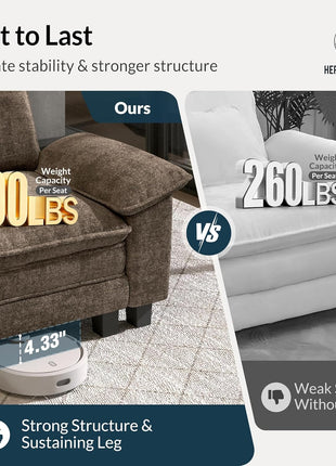 3-Piece Modular Sectional Sofa Set for Elegant Living Spaces