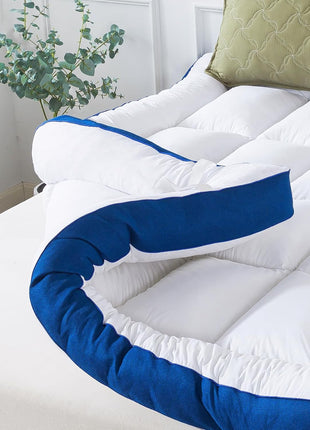 5-Inch Queen Mattress Topper for Enhanced Back Pain Relief Featuring Breathable Soft Memory Foam Pillow Top and Secure Elastic Straps