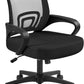 Home Office Modern Desk and Chair Set Computer Desk W/Drawer & Shelves with Ergonomic Mesh Height Adjustable Office Chair