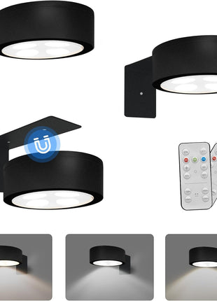 Battery-Powered Picture Lighting Set - 3-Pack Magnetic Art Display Lights with Remote Control, Dimmable Timer, and Three Lighting Modes for Portraits and Wall Decor