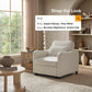 Sophie 4-In-1 Convertible Sleeper Chair Bed, Accent Chair, Chaise Lounge, Comfy Reading Armchair, Pull Out Sofa Bed with Adjustable Backrest for Living Room, Bedroom (Pearl White Boucle)