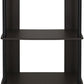 JAYA Simple Design 3-Tier Bookcase / Bookshelf / Display Rack, Plastic Tubes, Walnut