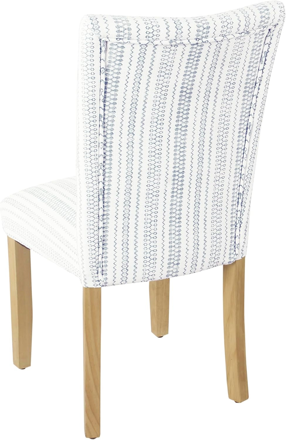 Classic Parsons Dining Chair -Blue Farmhouse Stripe (Set of 2)
