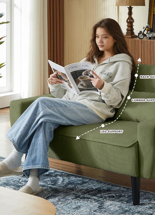 Elevate Your Living Space with Our Elegant 3-Piece Corduroy Sectional Sofa Set, Featuring a Contemporary L-Shaped Design, Removable Cushions, and a Sophisticated Storage Ottoman.