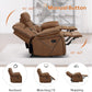 Faux Leather Manual Reclining Sofa, 3 Seat Recliner Sofa Chair, Couch Furniture for Living Room, Furniture, Meeting Room, Brown (3 Seat Sofa)