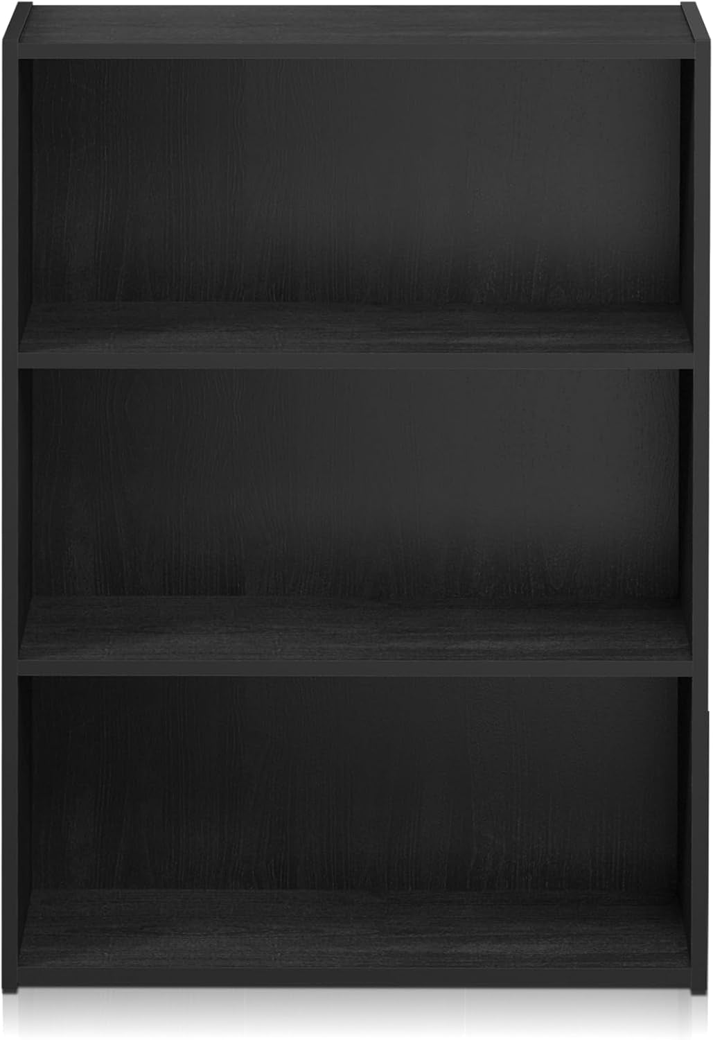 PASIR Book Shelf, 3-Tier Bookshelf, Storage Shelves Bookcase, 9.7 X 23.7 X 31.5, for Living Room, Bedroom, Home Office, Americano