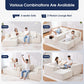 107'' Modular Sectional Sofa, L Shaped Cloud Couch for Living Room, Modern Boneless Sofa with Chaise for Bedroom, Beige