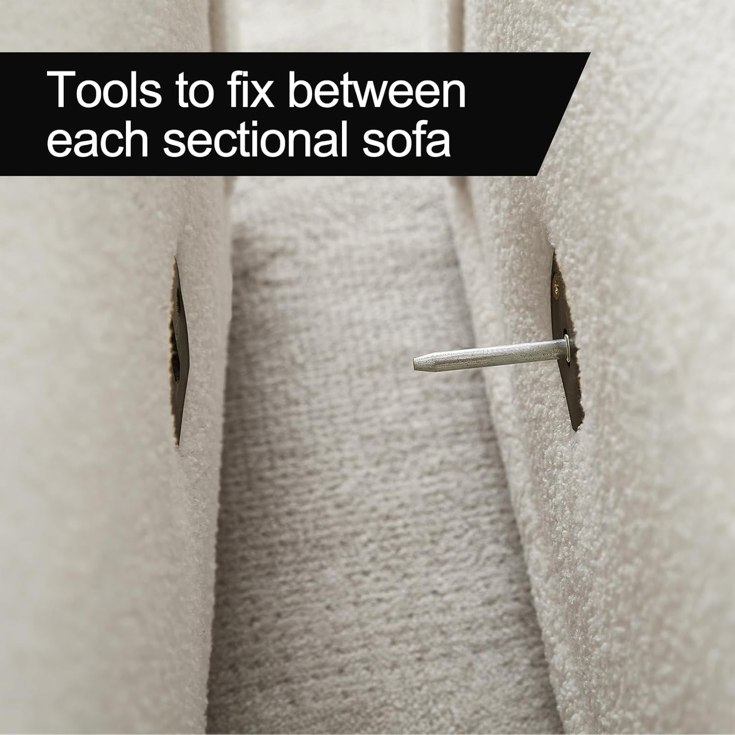 Sectional Sofa Couch,Convertible U Shaped Sectional for Living Room,Modular L Shaped Couch with Removable Ottoman.（3Set+1 Ottoman-White）