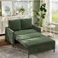 47.2" Convertible Sofa Bed Couch, Comfy Corduroy Couch Bed, All in 1 Loveseat Sleeper Sofa, Love Seat Sleeper Bed with 2 Pillows, Modern Couches for Living Room/Apartment/Home/Office, Green