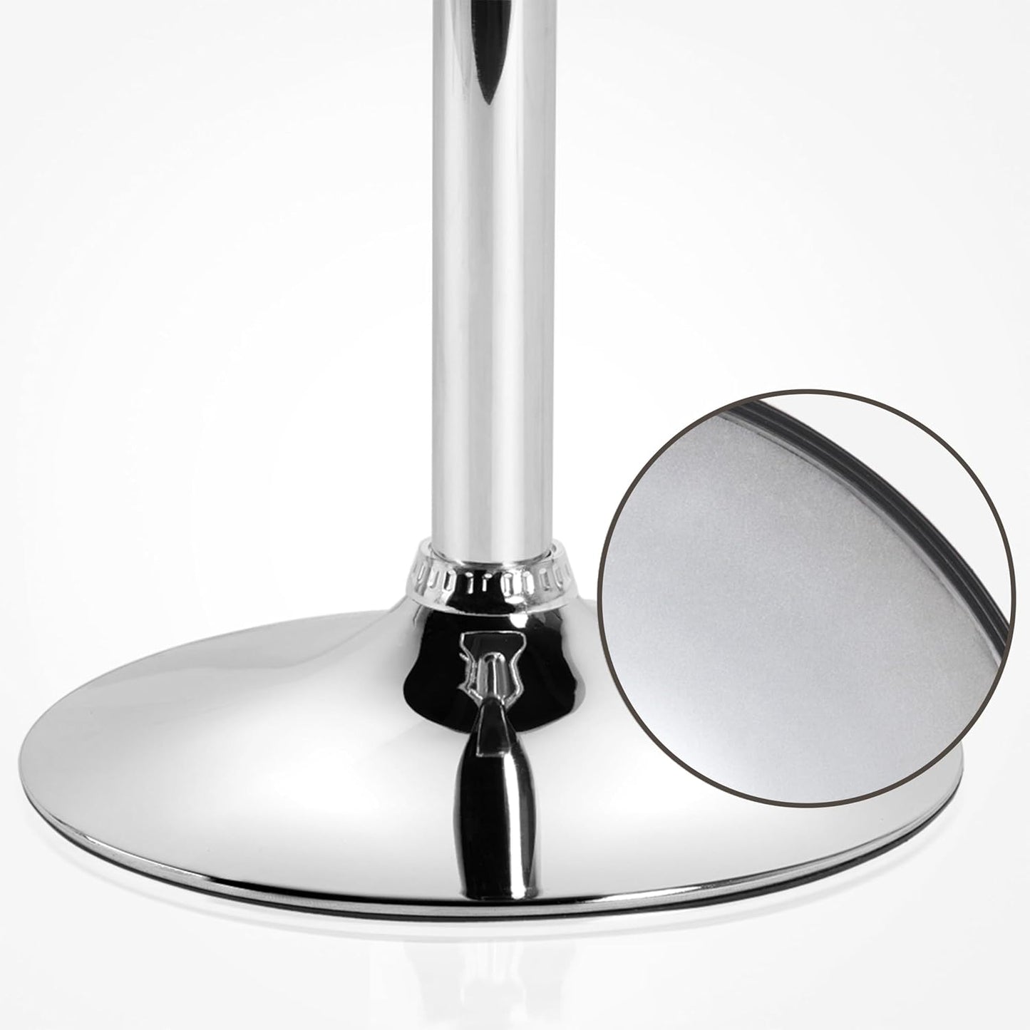 Bar Stools Set of 2, Adjustable PU Leather Swivel Barstools, Modern Counter Stools with Back and Footrest, Counter Height Barstools for Bar, Kitchen, Dining Room, Black