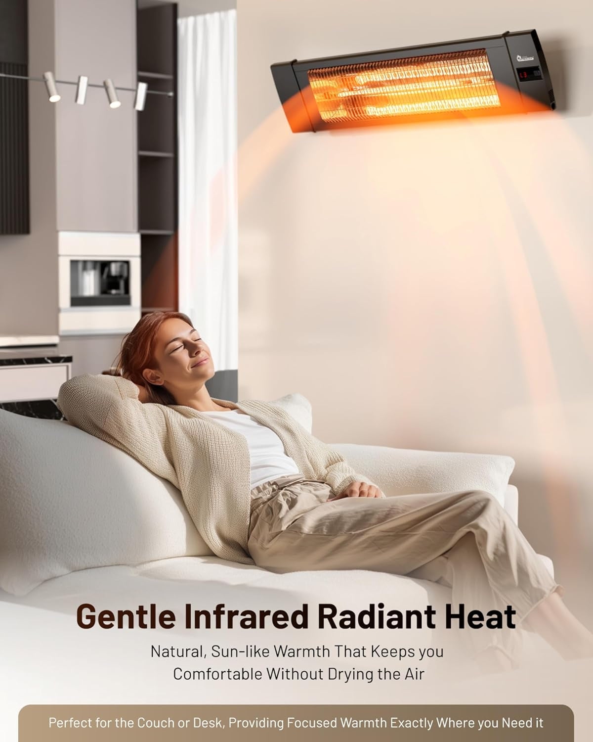 Portable Infrared Indoor and Outdoor Space Heater for Patio, Garage, Commercial & Residential with Remote Control, without Thermostat, Black