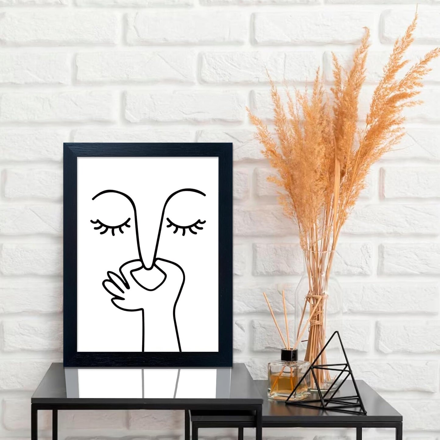 Black and White Bathroom Wall Decor Bad Smell Humorous Wall Art Funny Guest Toilet Picture Print Painting Modern Minimalistic Bathroom Sign