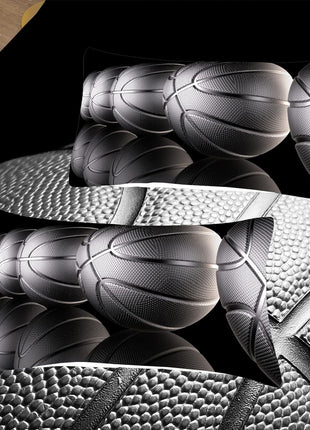 Ultra Soft Microfiber Basketball Comforter Set for Boys and Teens, Black and Gray Sports Theme Bedding, Full Size with Comforter and Two Pillowcases